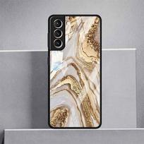 Prabangus šaltas stiklinis dėklas su marmuro raštu Samsung Galaxy S22 S20 FE S21 Plus S10 5G S9 Note 20 Ultra 10 Lite telefonui Samsung S22 5G white