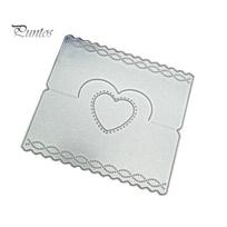 Širdies formos krepšio rankena Metaliniai štampavimo įrankiai „Pasidaryk pats“ Scrapbooking popierinės kortelės Gamybos trafaretas sidabras