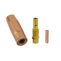 3PCS 15AK suvirinimo degiklio eksploatacinių medžiagų antgalis su sriegio antgalio laikiklio kontaktiniais antgaliais 0,8/1,0/1,2 mm priedai 0.8mm