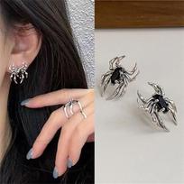 Diablo Retro Voras Auskaras-smeigtukas Moterims Nauja Tendencija Juodas Kristalas Elegantiški Papuošalai Vakarėliui