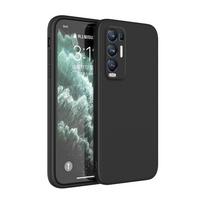 Telefono dėklas OPPO Find X3 Neo Pro Lite FindX3 X3Lite 5G tiesių kraštų skysto silikono minkštas aukštos kokybės dangtelis korpusas OPPO Find X3 Neo juoda