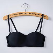 Seksualūs Paprasti Mergaitiški Apatiniai 3D Nematomi Apatiniai Be Kauliukų Liemenėlė Be Petnešėlių, Berankovė, Krūtinę Pakelianti Liemenėlė 34/75AB juoda