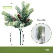 Dirbtiniai pušies spygliai, skirti papuošti kankorėžių krūvą Kalėdų atostogų namų dekoravimo didmeninė prekyba Pine needles + pine cones