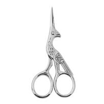 Nerūdijančio plieno antakių ir nosies plaukų žirklės: Apvalia galvute kirpiklis barzdai ir grožiui pointed bird eyebrow tweezer white