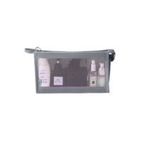 Neperšlampamas didelės talpos tualetinis krepšys su sauso/šlapio skyriumi kelionėms visible triangle cosmetic bag pilka