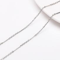 1 metro nerūdijančio plieno grandinėlė Kubos jungties grandinė Pagrindinė punk grandinėlė, skirta „pasidaryk pats“ karolių apyrankių papuošalų gamybai 1.8mm