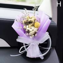 Mini rožių puokštė Automobilio džiovintų gėlių oro išleidimo angos aromaterapija Kūrybingos gėlės Mini puokštė Automobilio kvepalai Oro gaiviklis Ornamentas