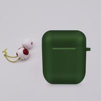 „AirPods 2“ silikoninis apsauginis dėklas – „Apple“ ausinių priedai Airpods 1/2 universal version armijos žalia spalva
