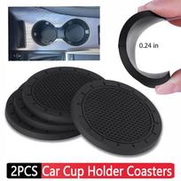 Car Cup Holder Coasters Premium PVC Car Coasters Universal Cup Holder Insert Coaster Car Interior Accessories Anti Slip Cup Mats CHINA gray