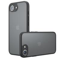 Skaidrus smūgiams atsparus akrilinis dėklas iPhone 16E SE 4, prabangus matinis kietas PC dangtelis Apple iPhone16e 16 E SE4, buferis, matinis apvalkalas Iphone 16E juoda
