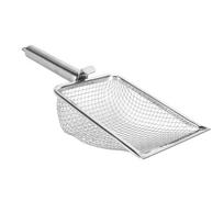 Cat Litter Scoop Rustproof Stainless Steel Cat Litter Shovel Hanging Easy to Clean Litter Box Scoop white