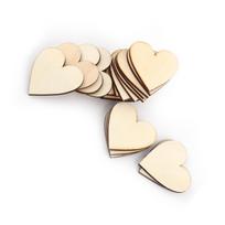 Meilės širdies formos medinis papuošimas vestuvių lentoms dekoruoti(80 mm 10 vnt.) 5mm 25 pieces