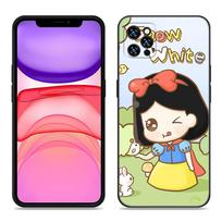 Mielas S-Sniego Karalienės telefono dėklas Apple iPhone 12 13 Mini 11 14 15 Pro Max 7 8 Plus X XR XS SE 2020 2022 Juodas silikoninis dėklas iPhone 14