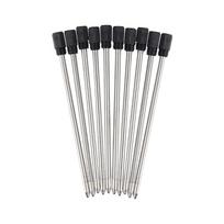 10 vnt. keičiamų tušinukų šerdelės, metalinės tušinukų šerdelės, metalinė šerdelė sukamojo veikimo tušinukams, 1,0 mm galiukas D