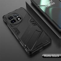 Dėklas OnePlus 11 5G, smūgiams atsparus šarvuotas telefono dėklas, skirtas One Plus 11 11R OnePlus11 OnePlus11R 5G, su magnetiniu laikikliu-stovu, galinis dangtelis For OnePlus 11 juoda