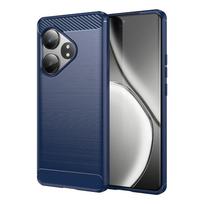 Realme GT 6 dėklas, skirtas Realme GT 6 6T Neo6 SE dangtelis 6,78 colio anglies pluošto smūgiams atsparus silikoninis buferis, skirtas Realme GT6 Neo6 SE Realme GT Neo6 mėlyna