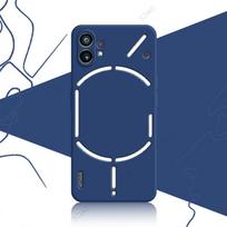 Mobiliojo telefono dėklas Nothing Phone 1 NothingPhone1 5G 360 Minkštas Prabangus Kvadratinis Skysto Silikono Galinis Dangtelis Vandeniui atsparus Krepšys Nothing Phone 1 mėlyna