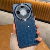 For Huawei Honor X9B X9A Case Soft TPU Glitter With Ring Stand Lens Protective Back Cover Case For Honor x9b x9a Phone Shell For Honor X9B blue