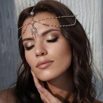 Deimantinis Gėlės Bohemiškas Etninis Karoliukų Europos ir Amerikos Retro Kutų Plaukų Aksesuaras Perlinė Grandinėlė Galvos Juosta One Size