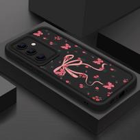 For Samsung S25 Ultra S24 FE S23 S22 A56 A36 A55 A16 A15 A35 Phone Case Bowknot Flower Print TPU Matte Shockproof Soft Silicone Lens Protection Cover Samsung S25 juoda