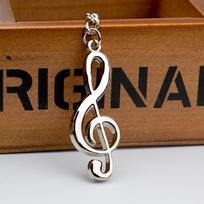 Individualizuotas muzikos simbolio metalinis raktų pakabukas - minimalistinis automobilio raktų pakabukas GX-261