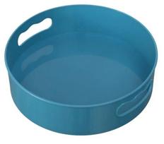 Plastikinis besisukantis padėklas vaisiams, užkandžiams, džiovintiems produktams, daugiafunkcis stalinio tipo organizatorius, 360° besisukantis, saugojimui, namų virtuvės įrankis mėlyna