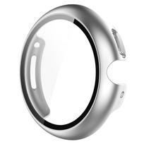 Glass+Case for Google Pixel Watch 2 Screen Protector Tempered Glass&Hard PC Protective Bumper for Pixel Watch2 Cover Accessories Google Pixel watch 2 sidabras