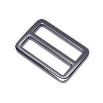 Stačiakampis metalinis „Tri Glide“ kuprinės dirželis, reguliuojamas krepšio sagtis, juosta, slankiojanti sagtis 1.9cm juoda