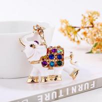 Thailand Hot-Selling 3D Elephant Keychain Pendant - Creative Oil Drop Design