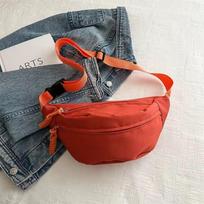 Drobės bėgimo juosmens kasdieniai fanny pack sportinė krūtinės krepšys banano formos krepšys moterims sling crossbody juosmens krepšys pusmėnulio formos diržo krepšys one size oranžinė