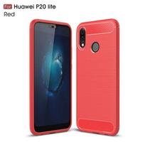 For Huawei P20 Lite ANE LX1 Case Cover Shockproof Silicone Bumper Rugged TPU Soft Back Cover Matte Phone Case for Huawei P20Lite Huawei P20 lite raudona