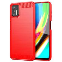 „Motorola Moto G9 Plus“ dėklas, skirtas „Moto G9 Plus Coque“ silikoniniam guminiam minkštam TPU dėklui, skirtas „Motorola Moto G9 Plus Funds“. For Moto G9 Plus raudona