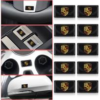 Automobilio Vairas Vairo Centro Emblema Ženklelis Lipdukas Dekalas Stilius Porsche 911 918 928 944 968 Boxster Carrera-GT Cayenne Macan Panamera 2pcs