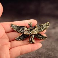 Varinis Šešisparnis angelas Dievas Meilės Kupidono statula Maži papuošalai Žalvariniai Angelo statulėlės Stalinio stalo papuošimai Namų dekorai Aksesuarai žalvaris