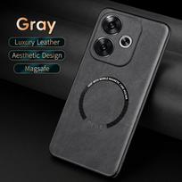 For POCO F6 F6 Pro Fine Hole PU Cow Pattern Leather Outer Magnetic Ring Soft Edge Anti-Drop Anti-Fingerprint Phone Case For POCO F6 ruda