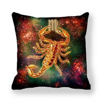 Zodiac persiko odos aksominis pagalvės užvalkalas 45x45cm Anime spausdintas minkštas pagalvės užvalkalas 45*45cm