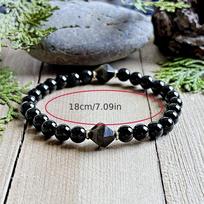 Juodo turmalino obsidiano apyrankė vyrams ir moterims – idealus pasirinkimas dovanai 6mm juoda