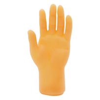 Užsidėkite plastikines pirštines žaidimui su katėmis ir glostymui, masažuokite kairę ir dešinę mažas rankytes Left hand