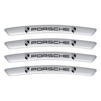 4 vnt. Automobilio rato stebulės ženkliukas Padangos ratlankio lipdukai Aksesuarai Porsche Boxster Cayenne Panamera Macan Cayman 911 918 996 917 991 balta