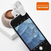 60X mini nešiojamas išmaniojo telefono mikroskopas balta
