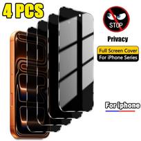 4 vnt. Anti-Spy grūdintas stiklas, skirtas iPhone 17 Pro / 17 Pro Max, privatumo ekrano apsauga, 9H kietumas, lengvai montuojamas, skirtas iPhone 17 / 17 Air iphone 17 Pro juoda