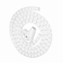 Lankstus spiralinio vamzdelio kabelio laikymo vamzdis vielos apvyniojimo laido apsauga 1.5m*16mm balta