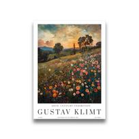 Vintažiniai Gustavo Klimto Gėlių Sodo Spaudiniai Lapė Mėnulis ir Kaimas Klimto Muziejaus Plakatas Svetainei Miegamajam Bendrabučiui Namų Dekoras 21x30cm Unframed