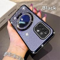 Deimantinis Blizgus Magsafe Veidrodinis Magnetinis Laikiklis Dėklas Samsung Galaxy A13 A23 A33 A53 A12 A22 A32 A52 A72 4G 5G Silikoninis Dangtelis A13 4G juoda