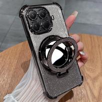 Funda for Xiaomi 15T Pro Case Mirror Glitter Holder Camera Lens Film Protection Luxury Plating Airbag Bumper Soft Back Cover Xiaomi 15T Pro juoda