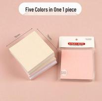 Morandi Strong Adhesion Sticky Notes: Large, Pure Color, Self-Adhesive Strips for Student Use white