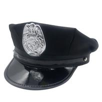 Policininko kepurės kostiumas moterims, vyrams, paaugliams policijos vakarėlių dekoravimui, kostiumas, Cosplay, persirengimas vaidmenų žaidimui 2 black