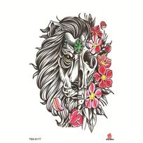 Vandeniškas viso rankos totemo simbolio tatuiruočių lipdukų rinkinys 190x120mm