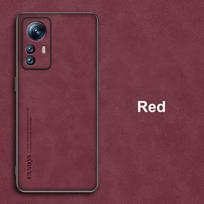 Prabangus odinis dėklas Redmi Note 12S Note 12 Pro Plus, Silikoninis telefono dėklas Xiaomi Mi 12X 12 Lite 12T Pro 12S Ultra 5G Redmi Note 12S raudona