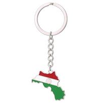Stilingi Kurdistano žemėlapio raktų pakabukai Aukso/Sidabro spalvos pakabukas Raktų pakabukas Unikalus etninių stilių raktų pakabukų aksesuaras vyrams, moterims sidabras
